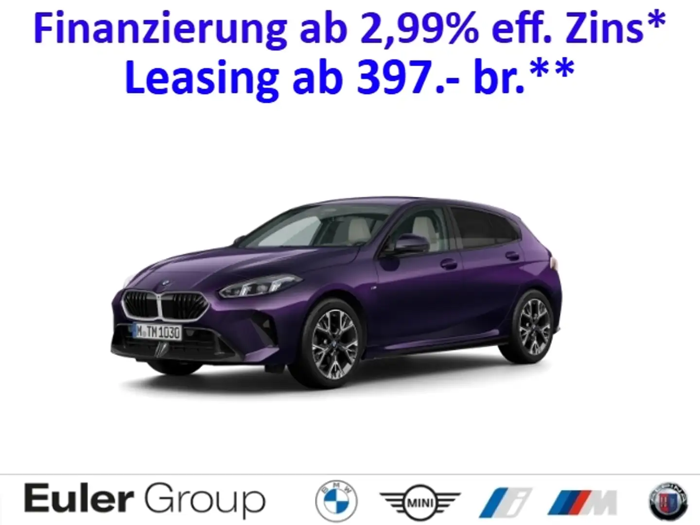 BMW 123 xDrive M-Sport HUD adLED 360° Kamera ACC HiFi 18'' Violett - 1