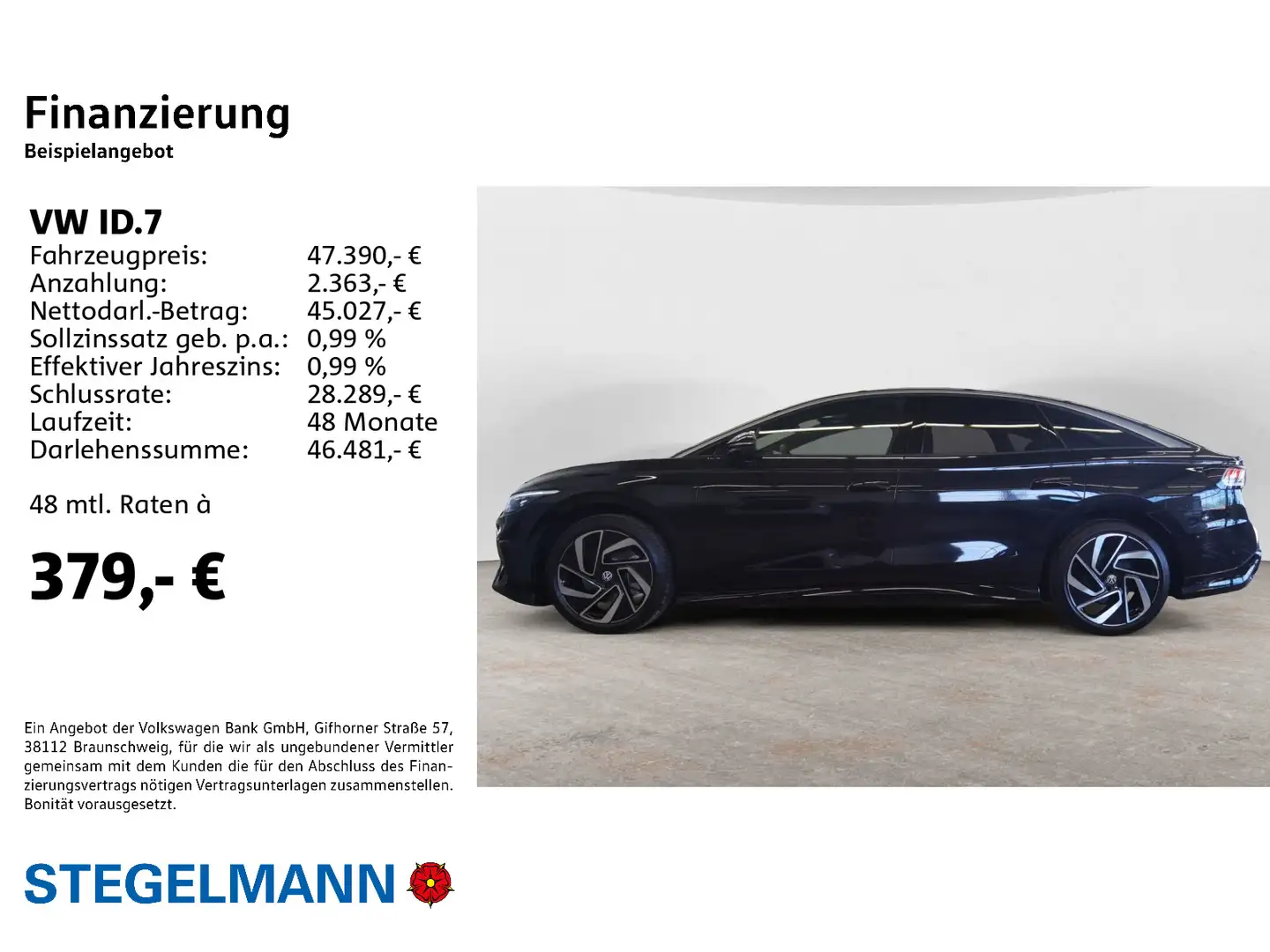 Volkswagen ID.7 Pro 210kW/77kWh *Kamera*Matrix-LED+Head-Uü+ Schwarz - 2