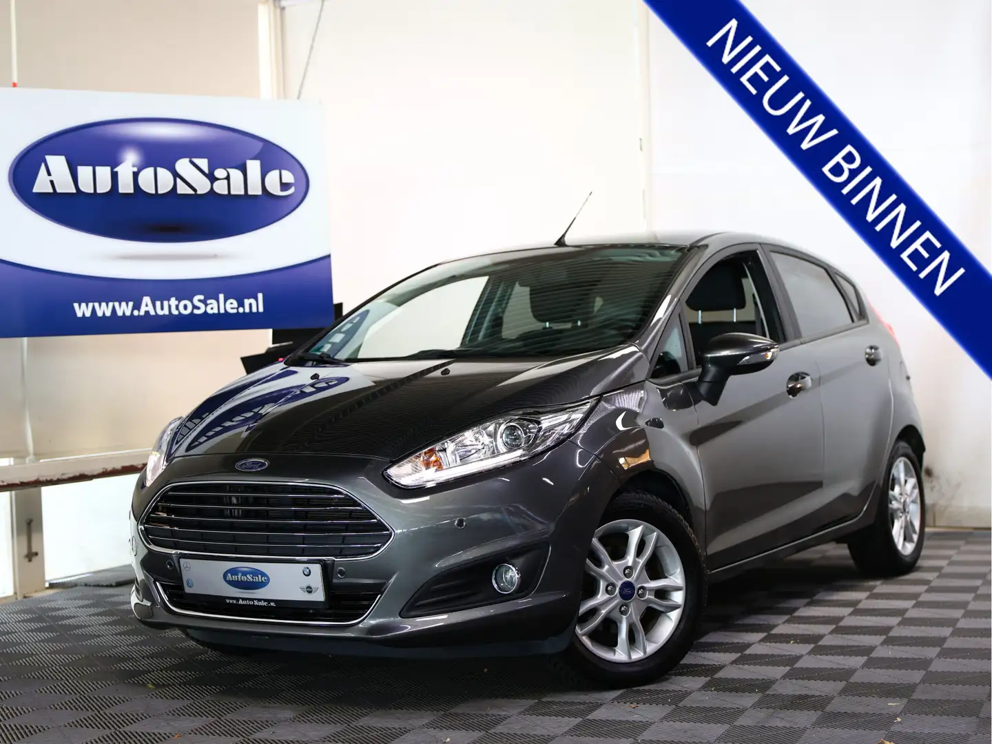 Ford Fiesta 1.0 EcoBoost Titanium PDC AIRCO STOELVW NAVI '16 Grijs - 1
