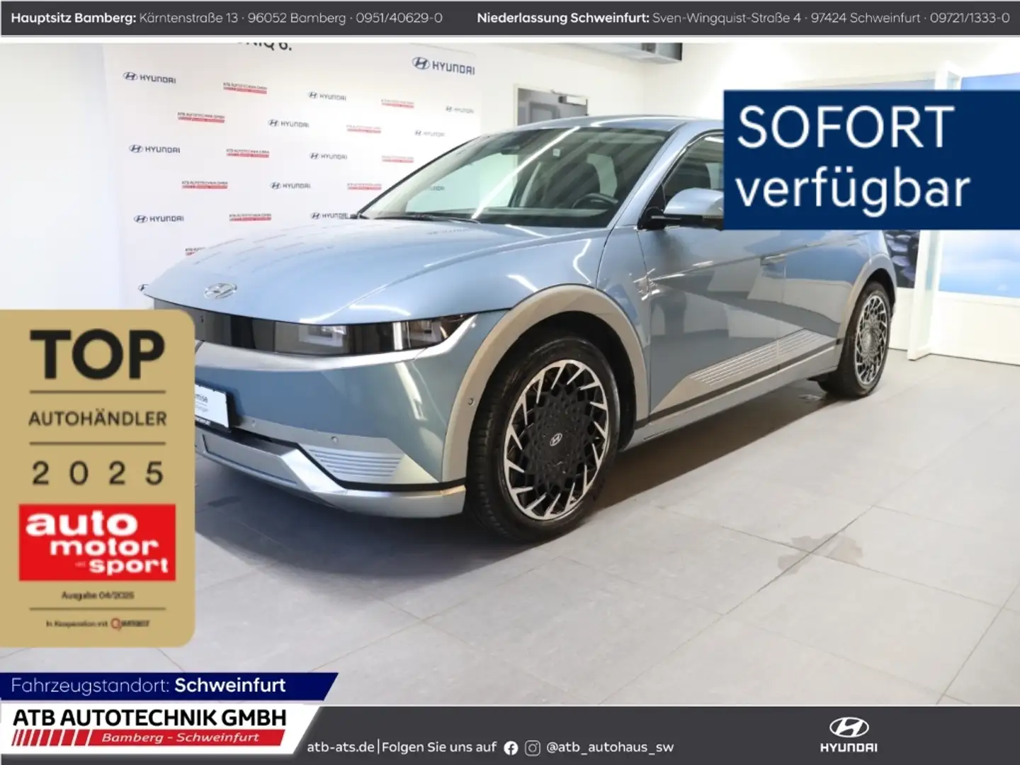Hyundai IONIQ 5 UNIQ 77,4 kWh SOH 100% 4WD Relax-Paket Modrá - 1