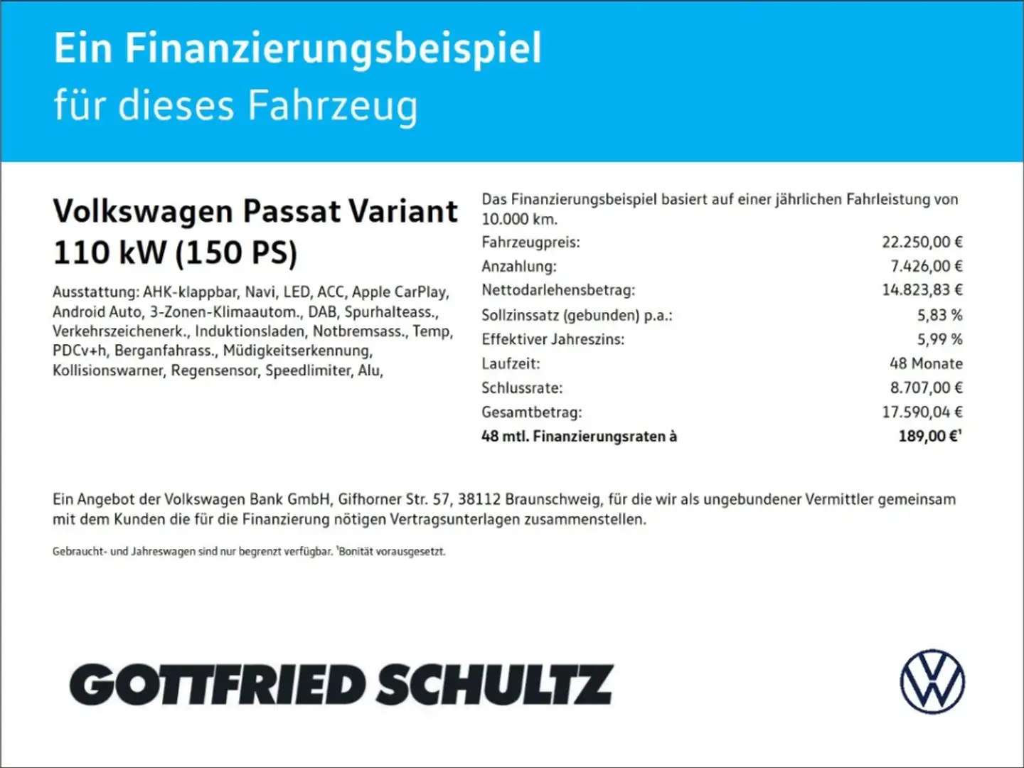 Volkswagen Passat Variant Business 1.5 TSI DSG AHK Navi LED Grigio - 2