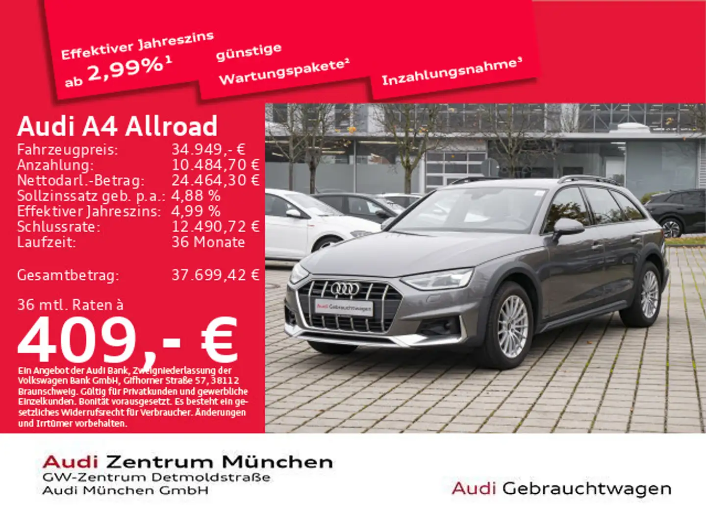 Audi A4 allroad A4 allroad 40 TDI qu. S tronic AHK/Navi+ Grau - 1
