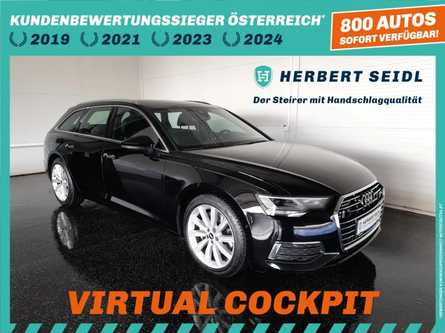 Audi A6 Avant DESIGN QUATTRO 45 TDI TIPTR *LEDER MIT MEMORY / 19 ZOLL / VIRTUELL PLUS / VOLL-LED MIT FLA / NAVI / ASS PAKET TOUR  Schwarz - 1