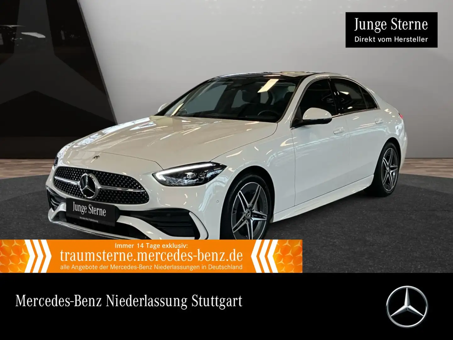 Mercedes-Benz C 220 d AMG+PANO+LED+KAMERA+TOTW+KEYLESS+9G Weiß - 1