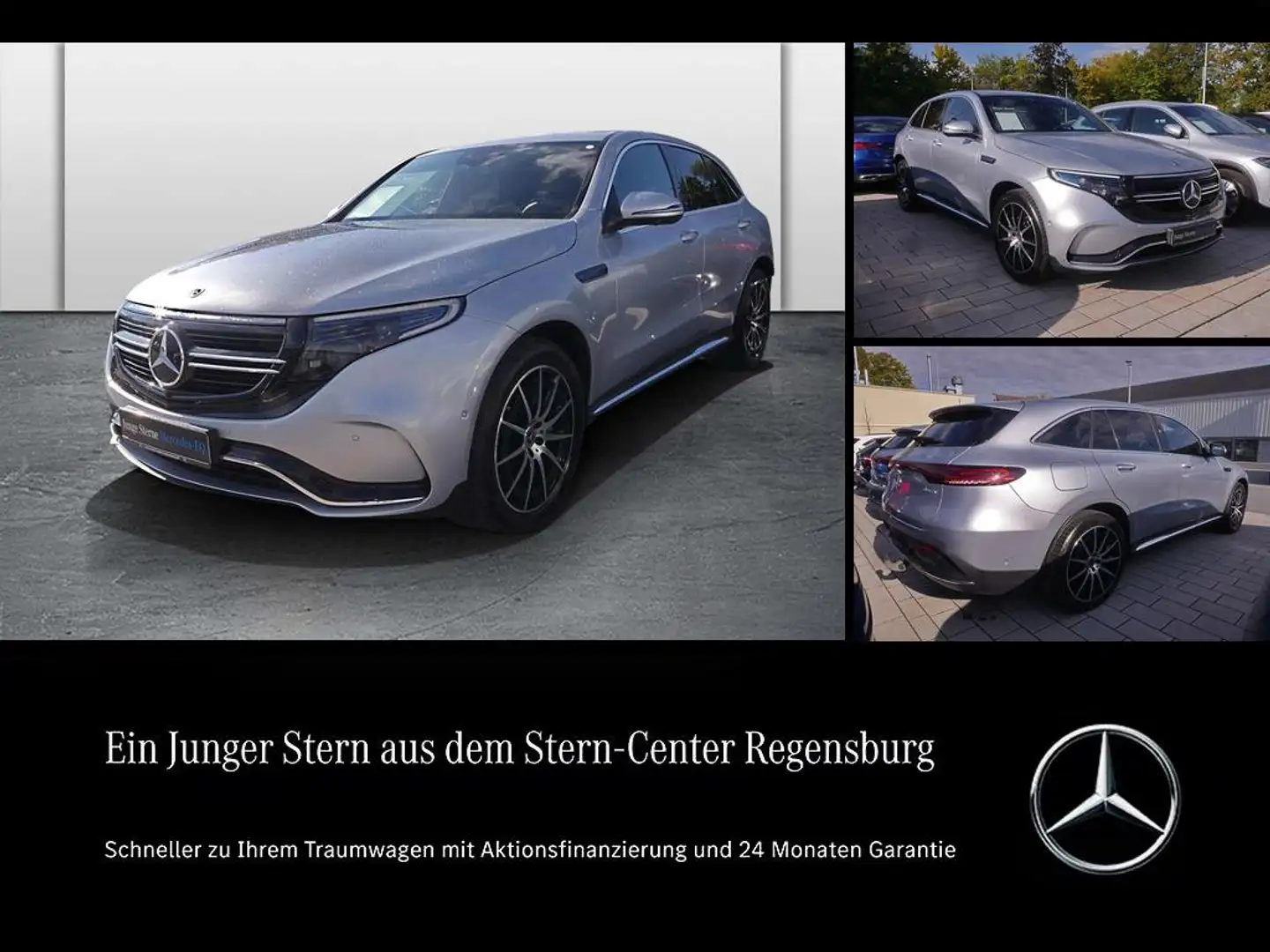 Mercedes-Benz EQC 400 4MATIC AMG+AHK+360° KAMERA+KEYLESS-GO+++ Silber - 1