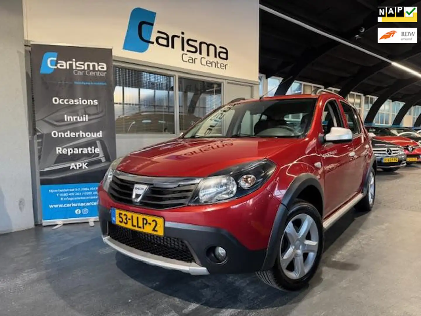 Dacia Sandero 1.6 Stepway Airco|Trekhaak|NW APK Rood - 1