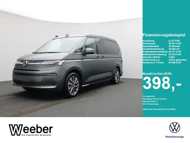 Volkswagen T7 California Ocean *UPE106*DCC*AUFSTELLDACH*HUD*2XELEK.TÜRE*STH