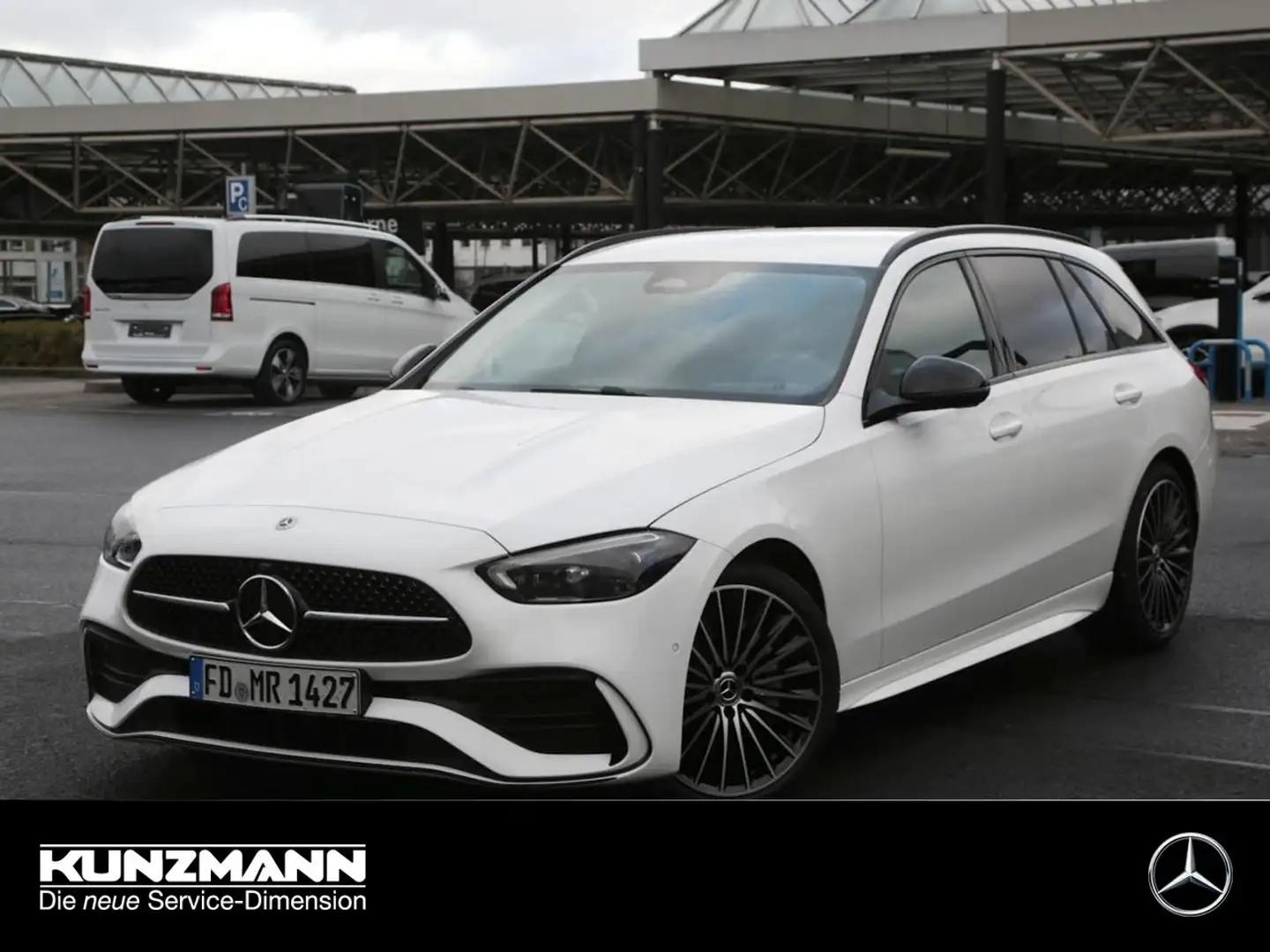 Mercedes-Benz C 200 d T-Modell AMG Night Distronic 360° AHK Weiß - 1