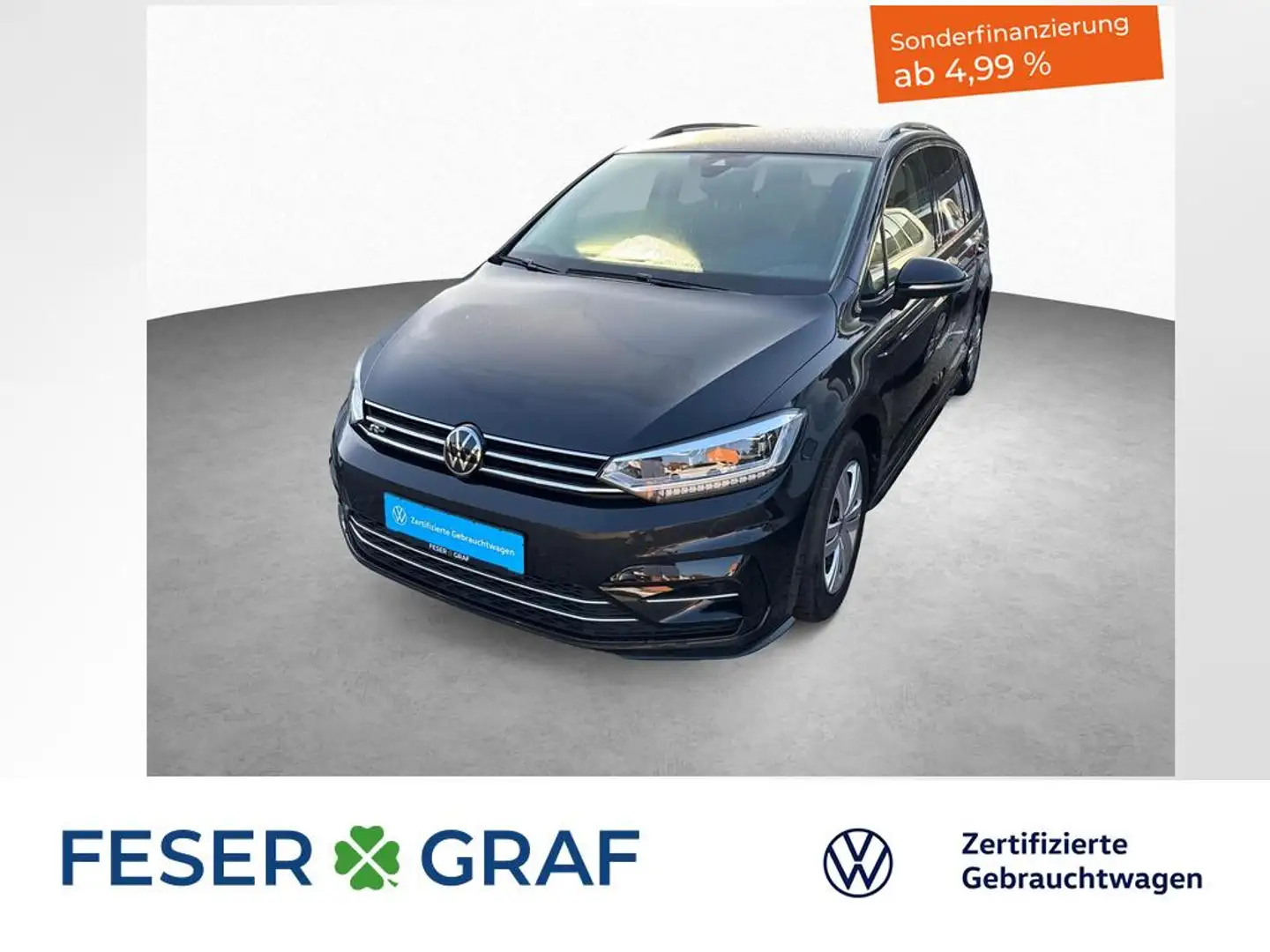 Volkswagen Touran MOVE 1.5 TSI 7-DSG R-Line Ext. KAMERA NAVI Schwarz - 1
