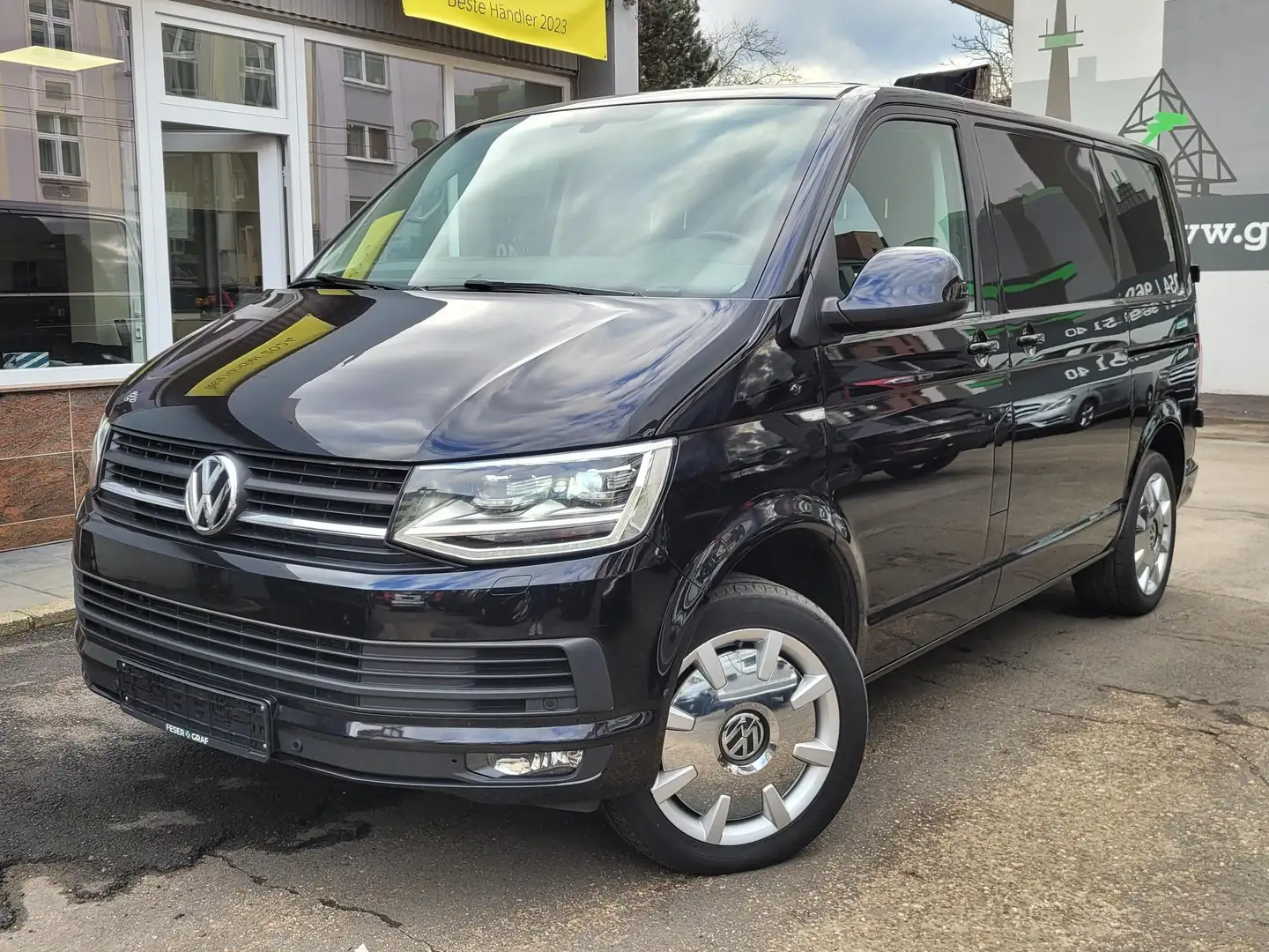 Volkswagen T6 Transporter Kasten 2 Schiebetüren*Navi*Klima*Xen*LED*8-fach Schwarz - 2