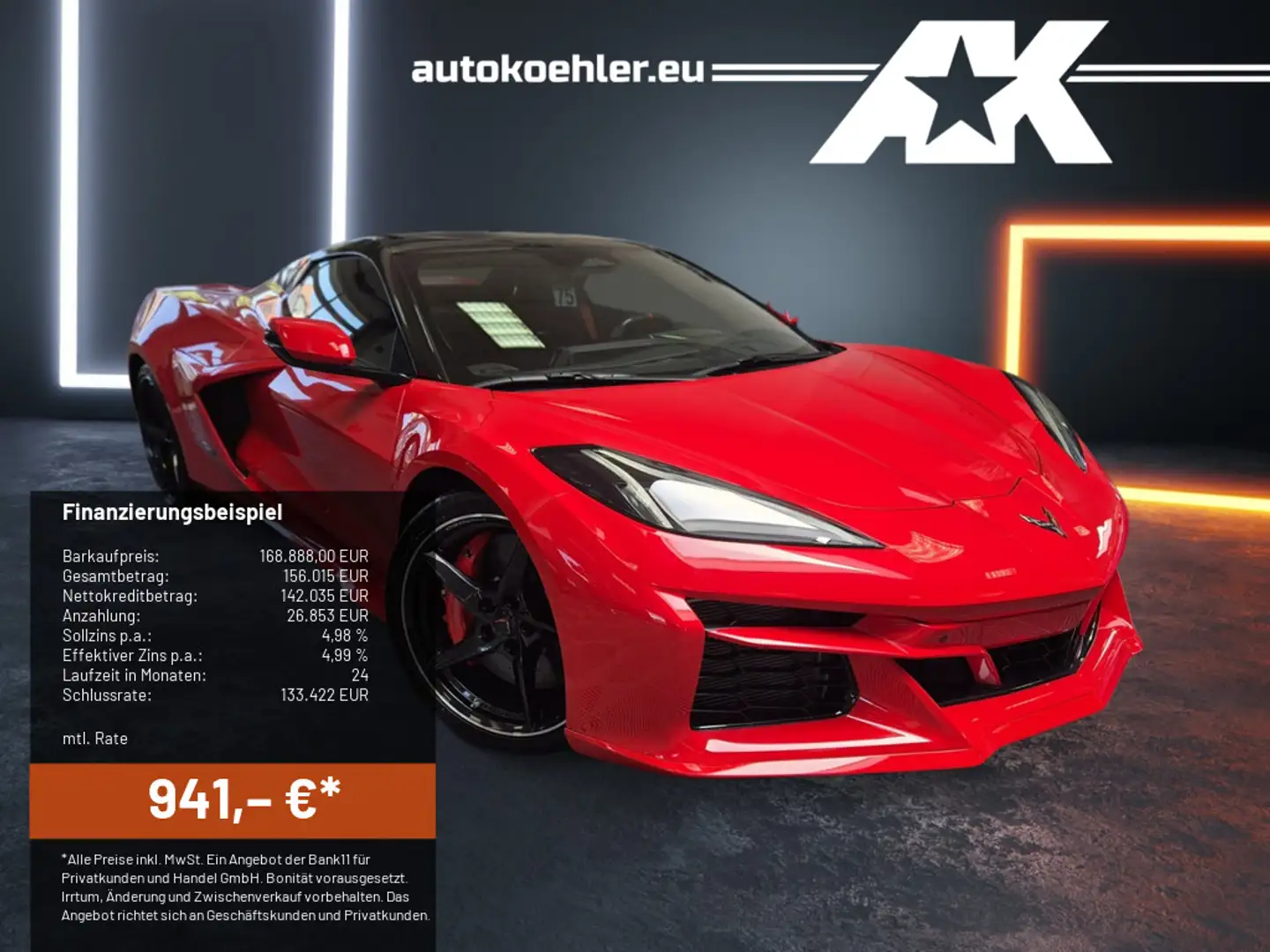 Corvette C8 Cabrio E-Ray MY26 3LZ, Lift, Magnetic, Carbon Rot - 1