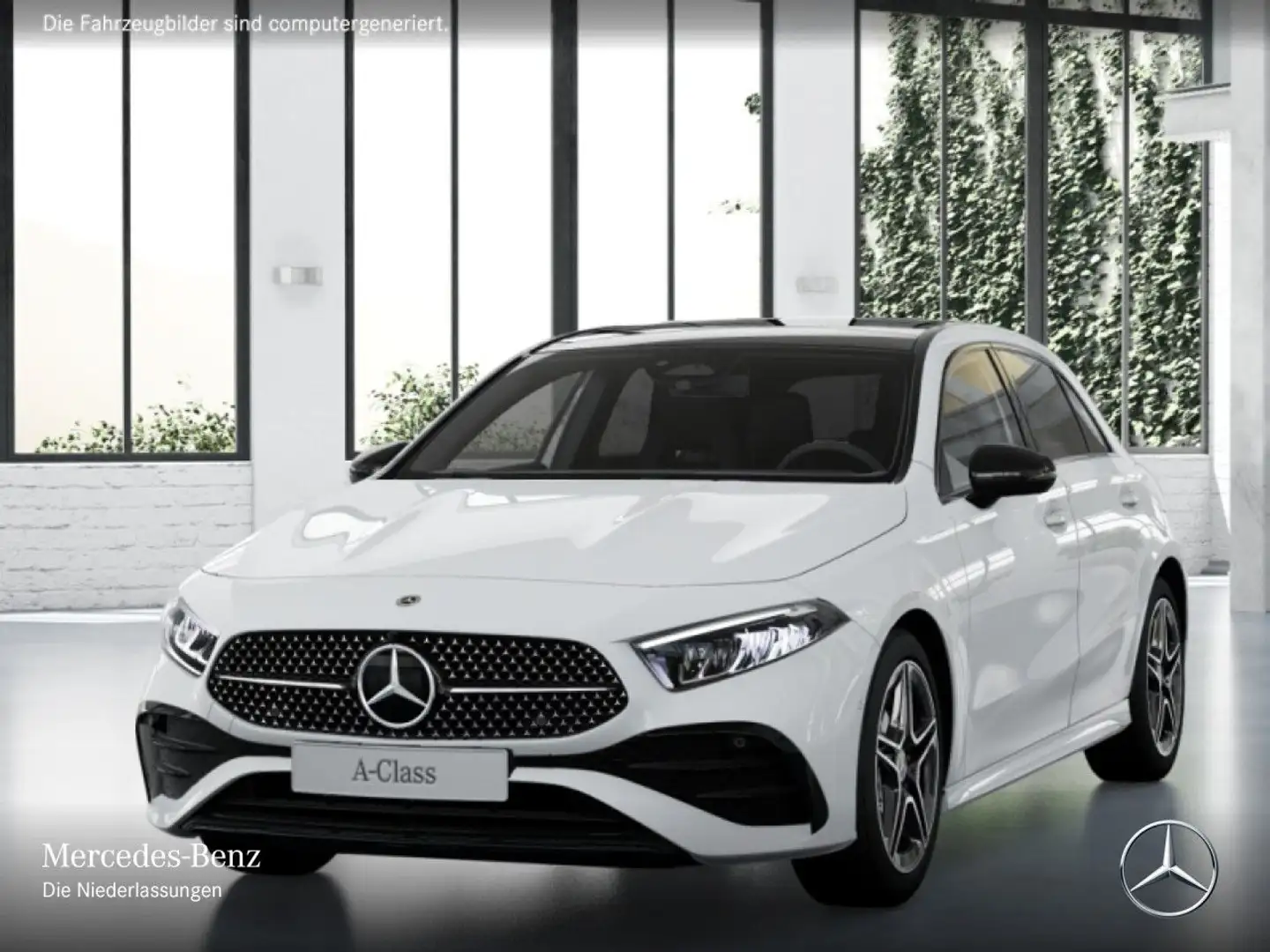 Mercedes-Benz A 180 AMG+NIGHT+PANO+LED+KAMERA+TOTW+KEYLESS+7G Weiß - 2