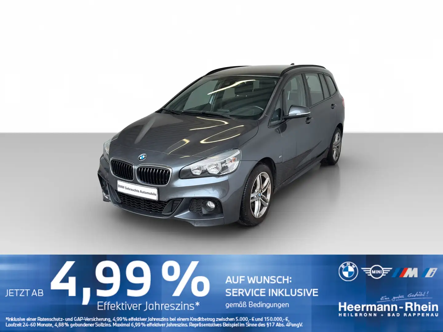 BMW 216 i Gran Tourer M Sport AHK.Klimaaut.PDC.SH.MFL Grau - 2