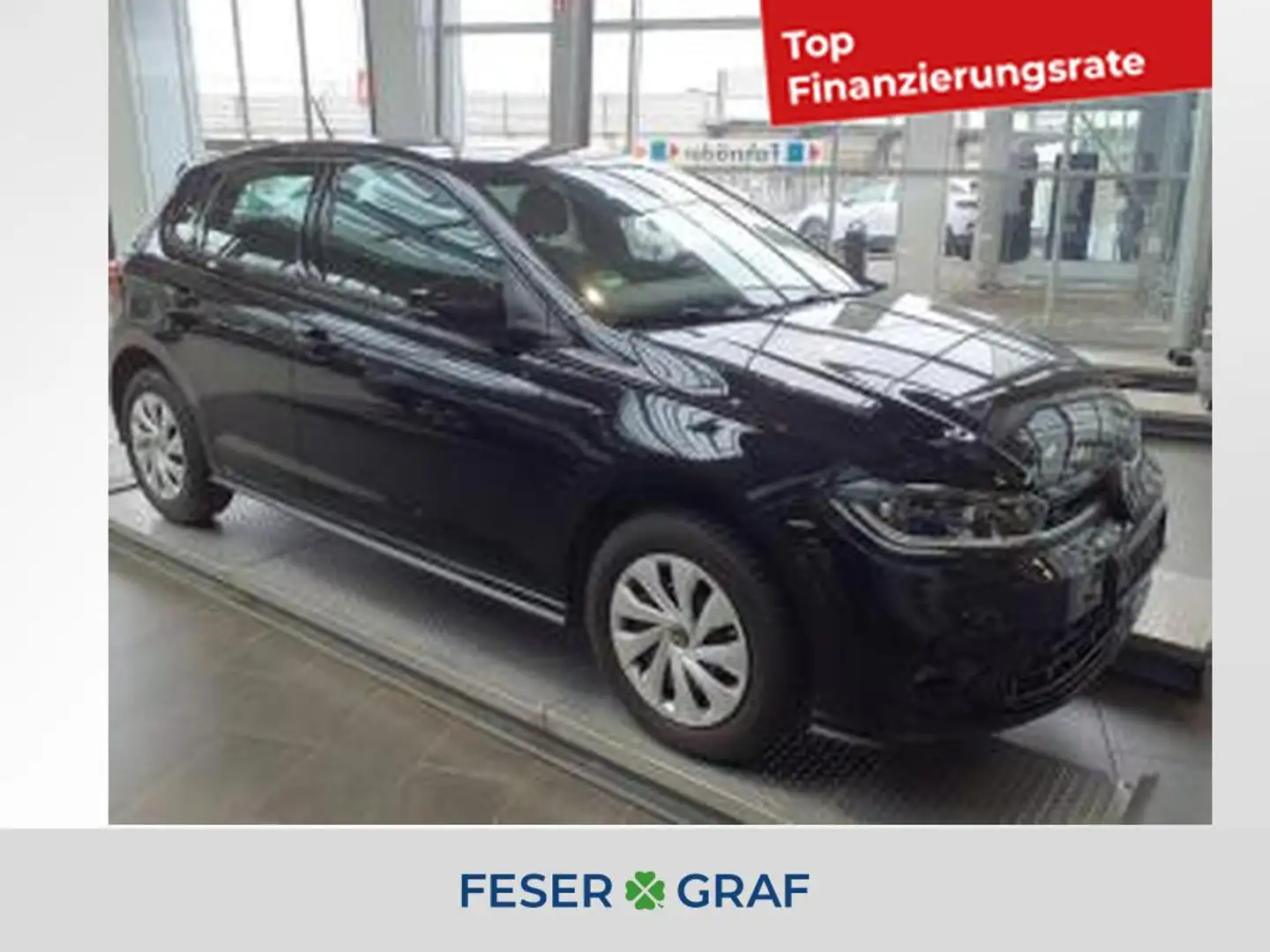 Volkswagen Polo 1.0 TSI R-Line DSG IQ-Light / ACC / RearView / PDC Schwarz - 1
