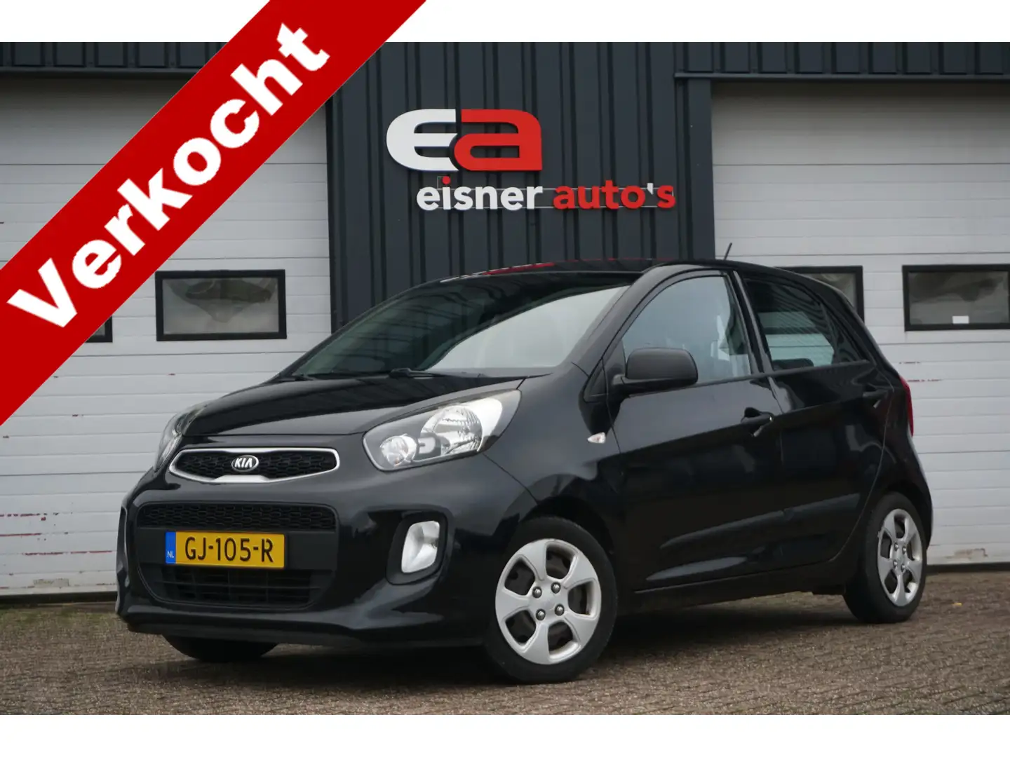 Kia Picanto 1.0 CVVT EconomyLine | 51.465 KM N.A.P. | 5 DEURS Zwart - 1