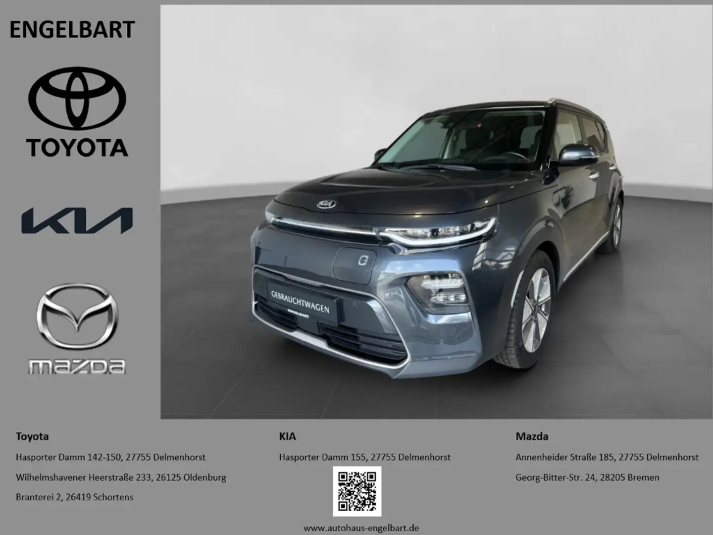 Kia Soul Electro Spirit-Wärmepumpe-39,2 kWh-Navi-SHZ-RFK-Te Grijs - 1
