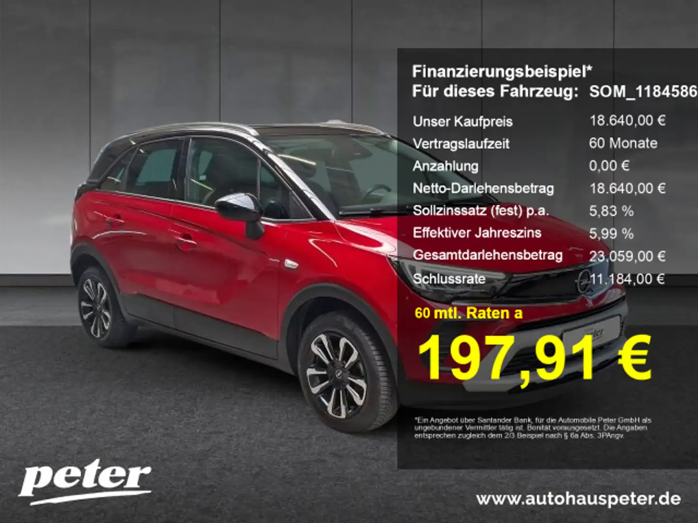 Opel Crossland Crossland 1.2 Turbo Elegance Automatik 130PS Rouge - 1