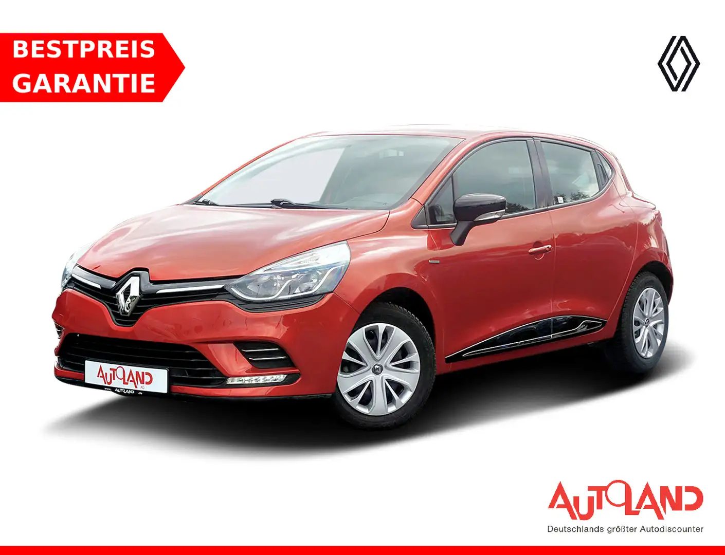 Renault Clio IV 1.2 Limited Navi Tempomat Klima USB AUX Rot - 1