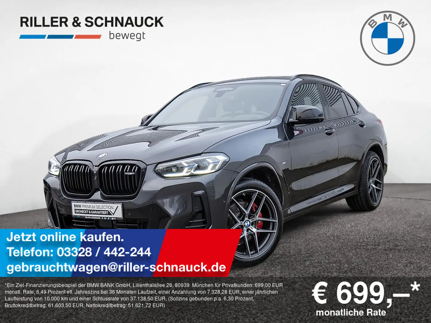 BMW X4 M 40i LASER+STANDHZG+AHK+PANO Grey - 1