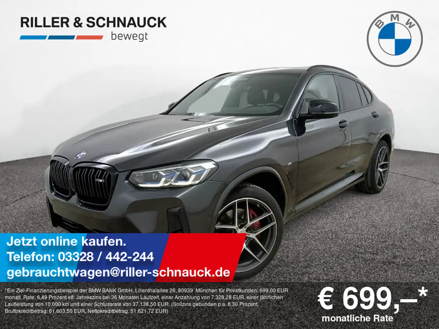 BMW X4 M 40i xDrive LASER+STANDHZG+AHK+PANO Grau - 1