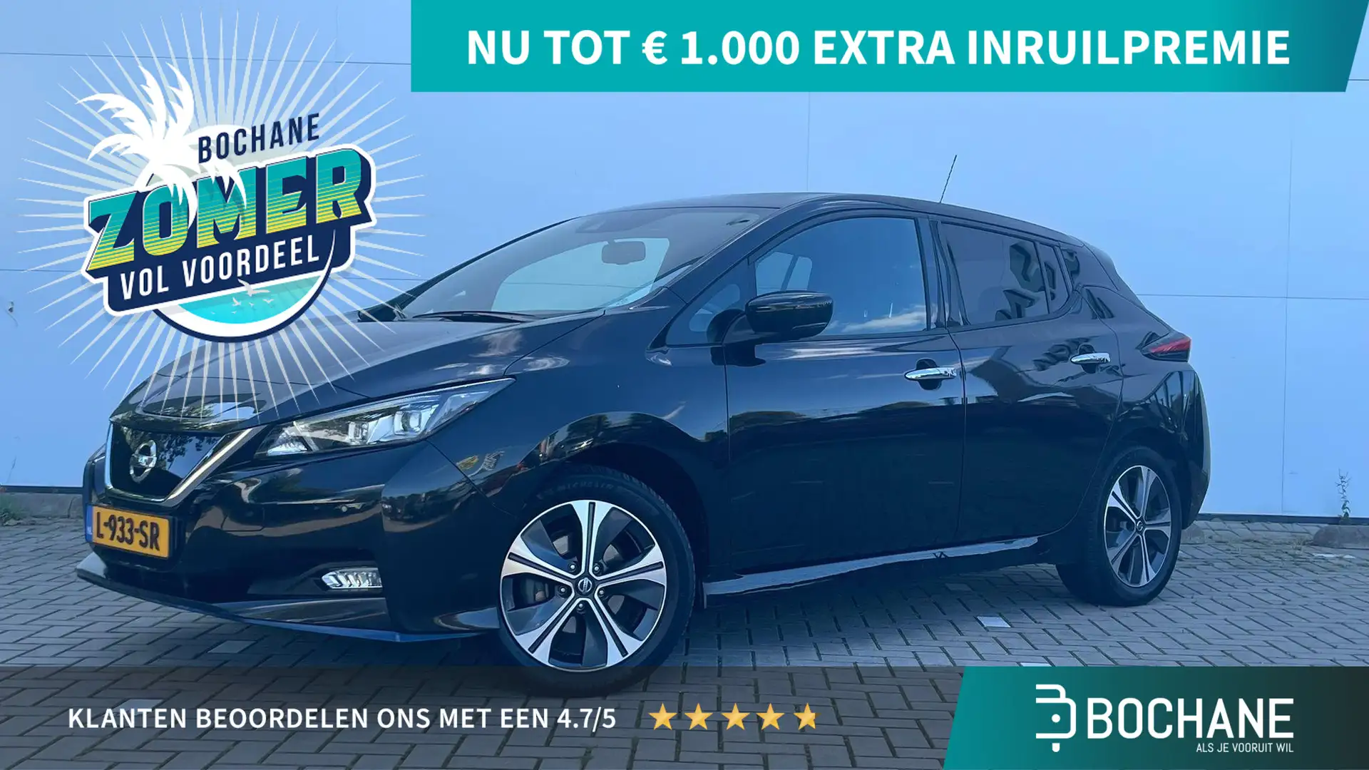 Nissan Leaf 62 kWh e+ N-Connecta Navigatie / Parkeersensoren + Zwart - 1