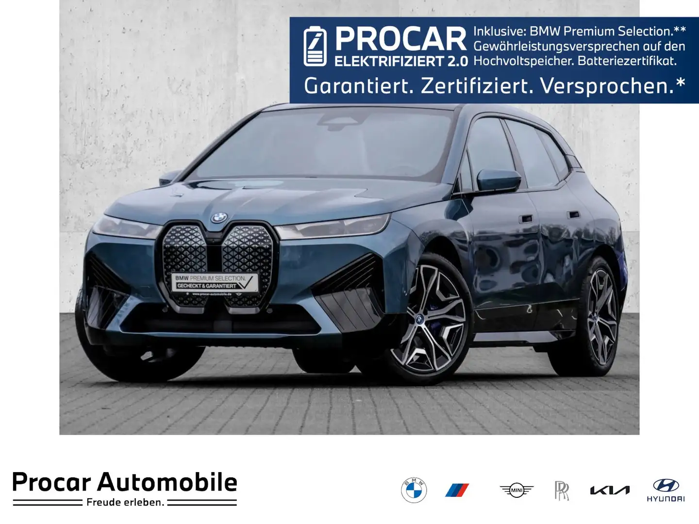 BMW iX xDrive40 SPORTPAKET+AHK+H/K+PANO+DA+360° Blue - 1