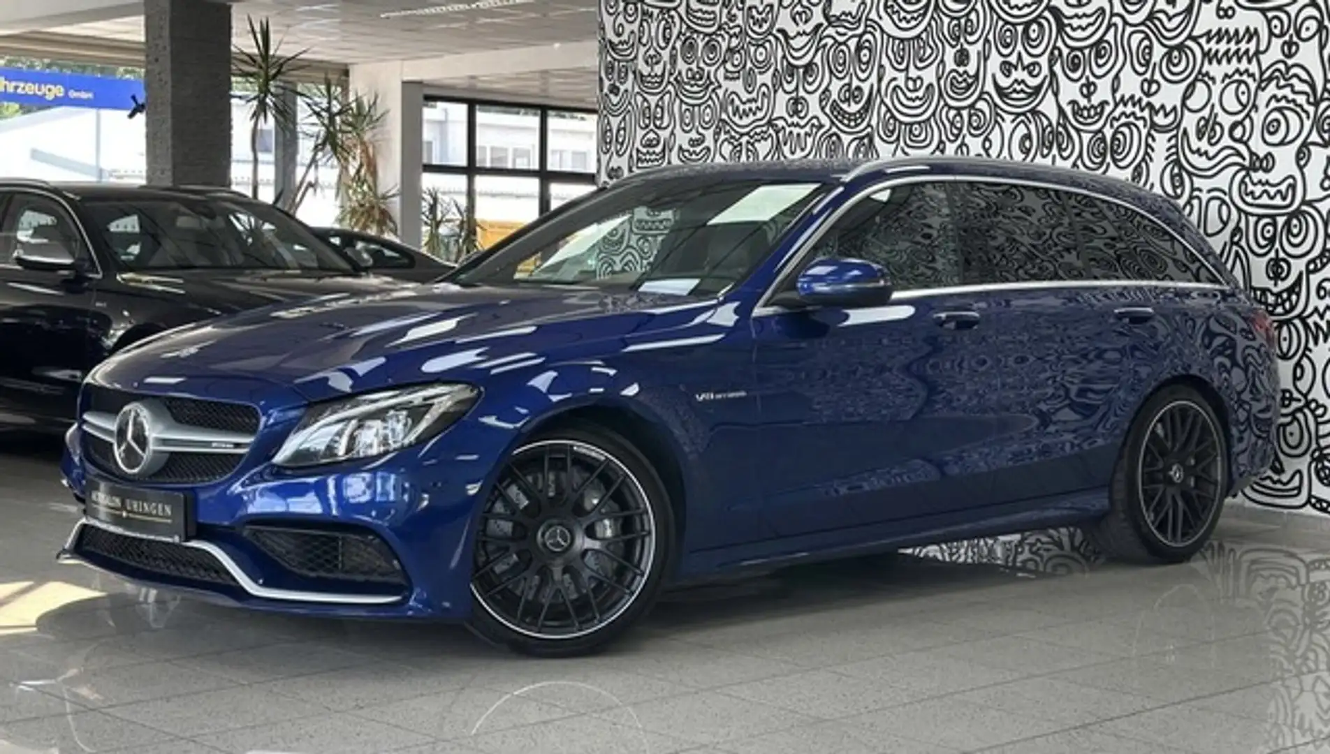 Mercedes-Benz C63 AMG DESIGNO*BURMESTER*DISTRONIC*HEAD-UP*VOLL Blauw - 1