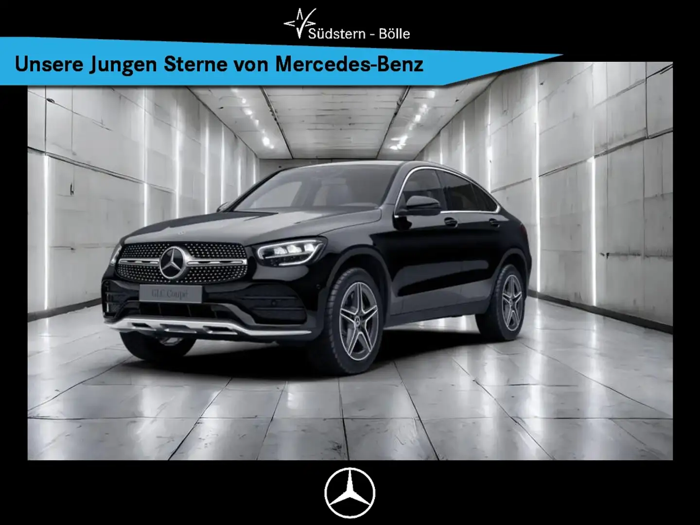 Mercedes-Benz GLC 300 de 4M Coupé AMG+DISTRONIC+AHK+MEMORY+LED Schwarz - 1