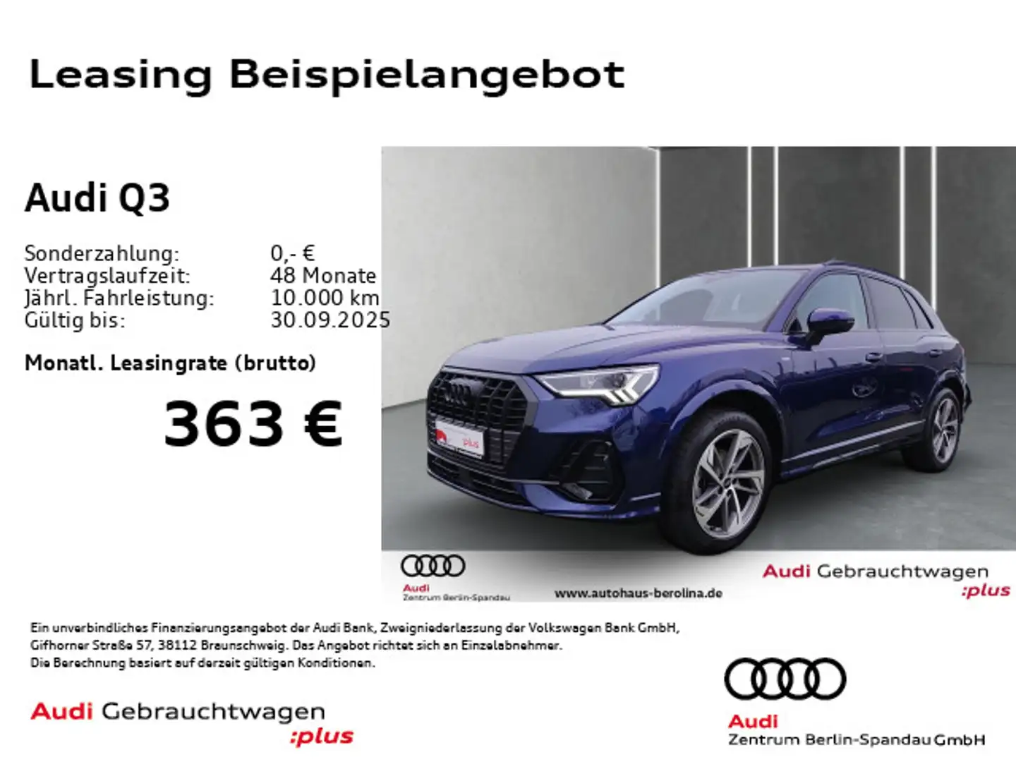 Audi Q3 35 TFSI S line S tronic *AHK*Opt.-Schwarz+* Blau - 1