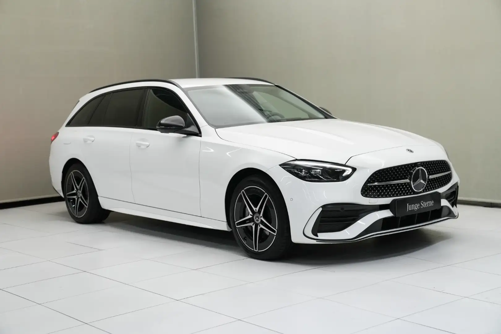 Mercedes-Benz C 300 e T-Modell Sport S-Sitz Night KAM SpurW Weiß - 1