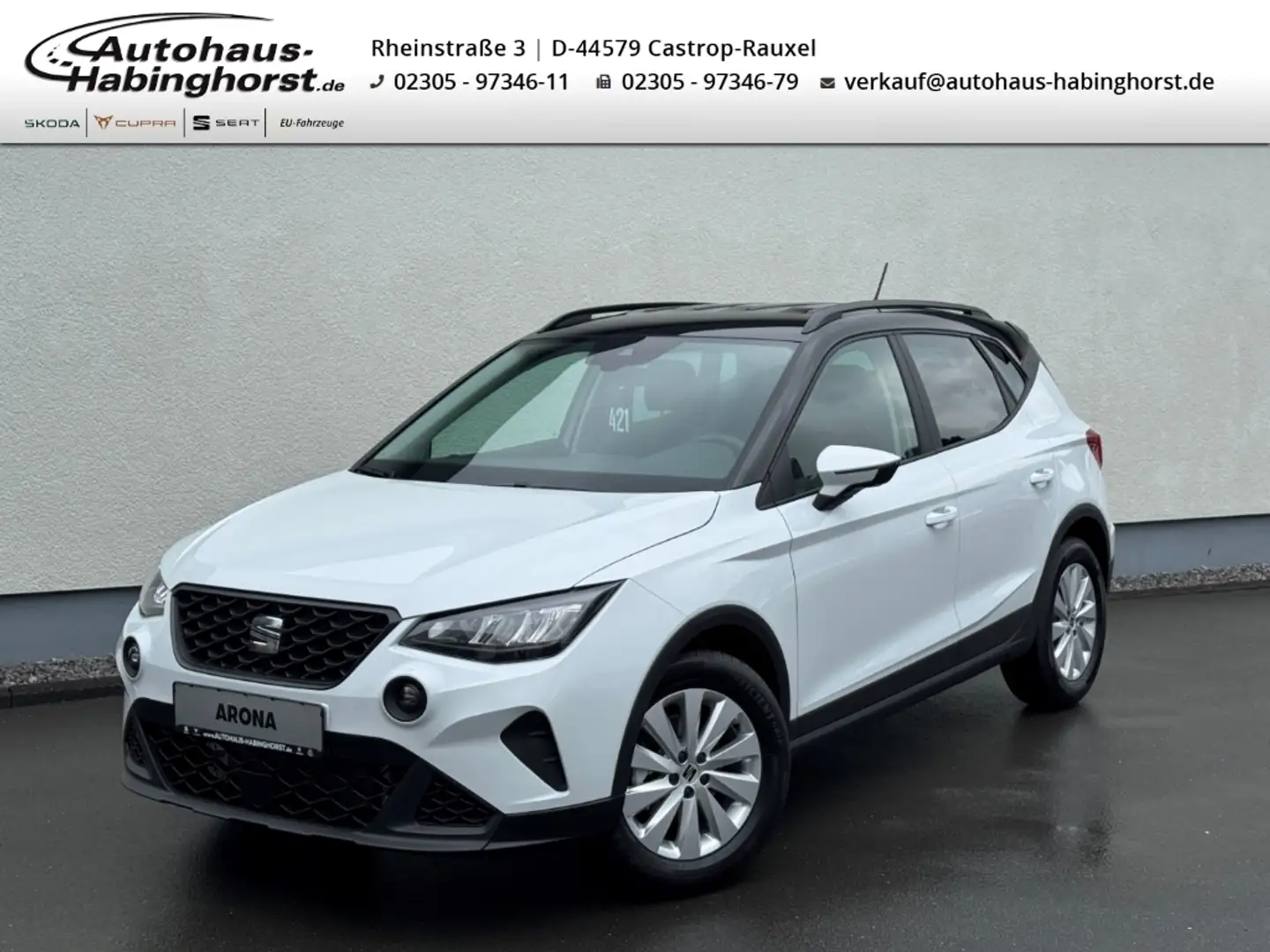 SEAT Arona 1.0 TSI DSG Style ACC LED AHK PDC Shz LM Weiß - 1
