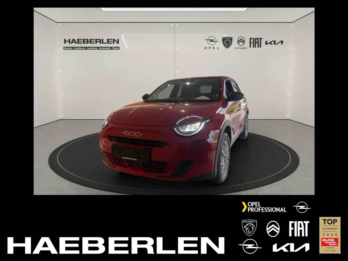 Fiat 600 1.2 Matrix+LED+SHZ+Winterp.+LM+PDC+SoundSys Rouge - 1