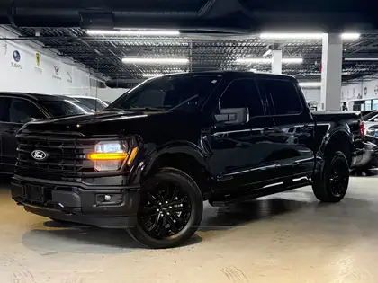 Black 2024 Ford F-150 Pickup Truck Four-Wheel Drive Automatic