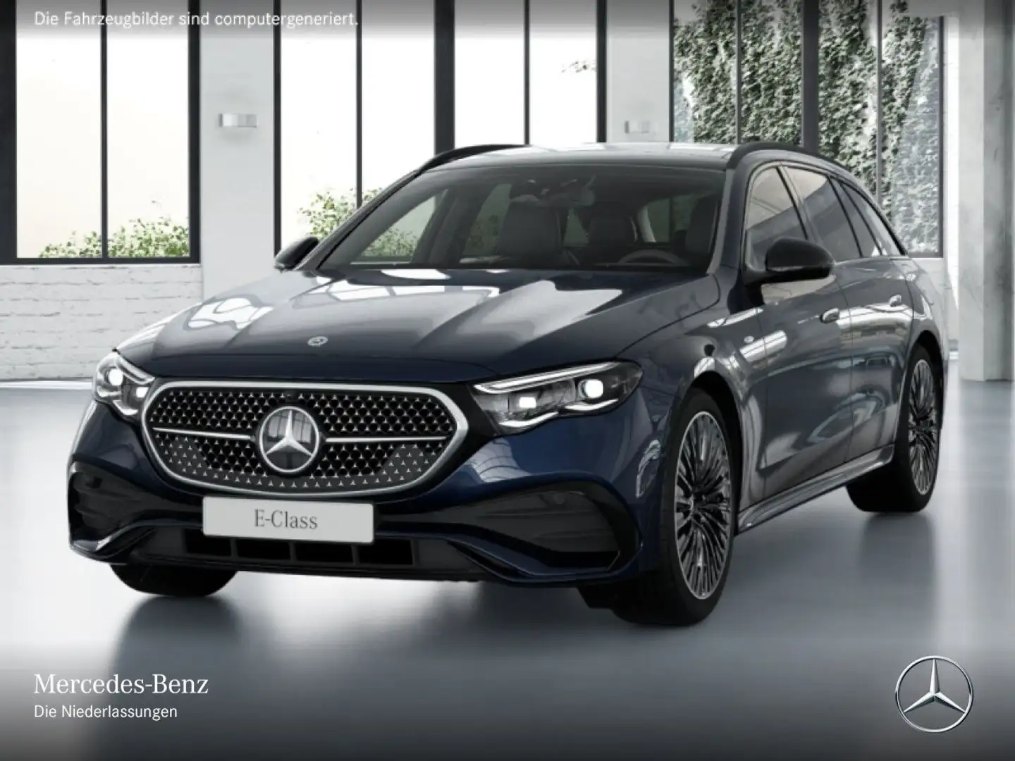 Mercedes-Benz E 300 de T 4M Hybrid AMG Fahrass 360° Pano Distr. Blau - 2