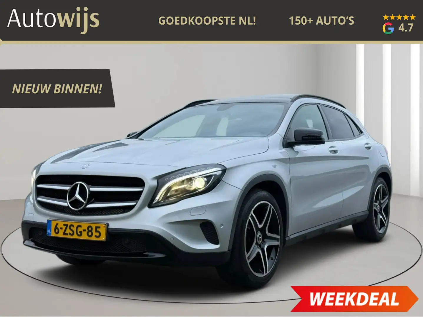 Mercedes-Benz GLA 200 Ambition|PANO|LED|Cruise|NL AUTO|GOED ONDERHOUDEN Grijs - 1