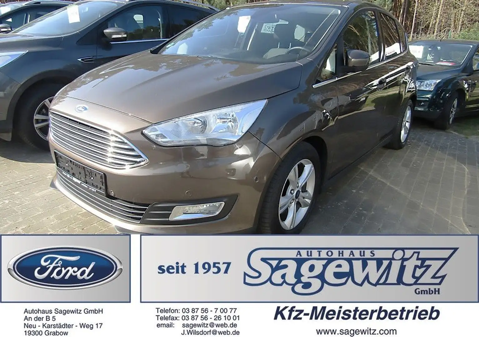 Ford C-Max 2.0 TDCi Titanium Navi SHZ BT USB ALU Braun - 1