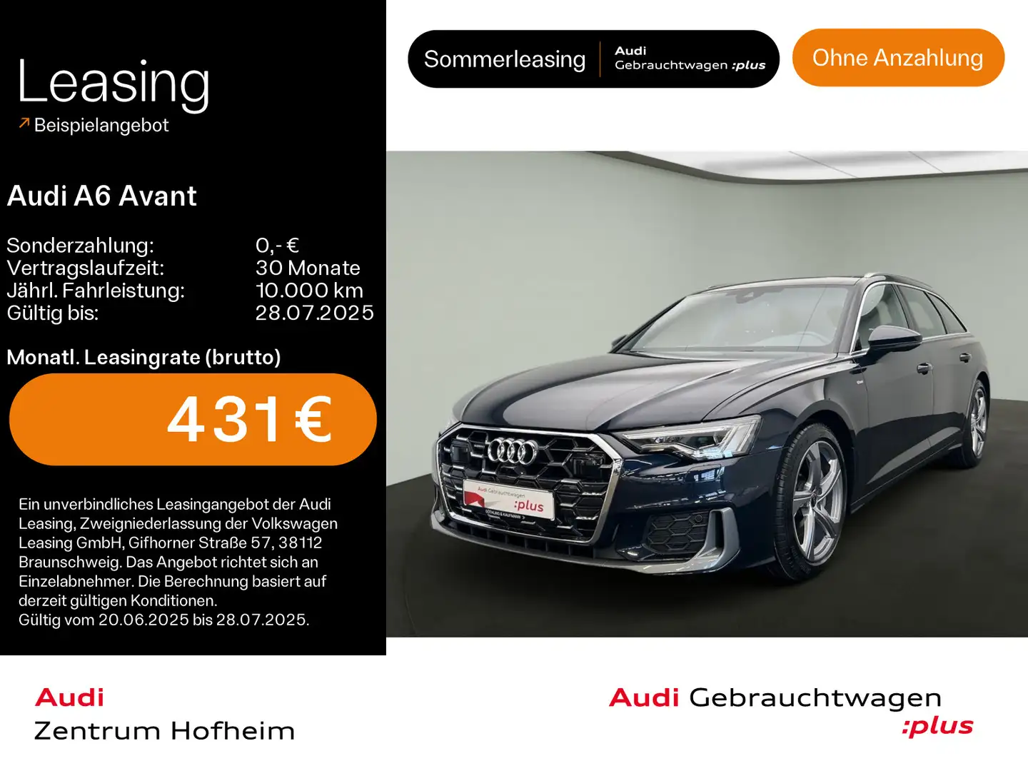 Audi A6 50 TDI qu S line tip*Pano*Matrix*Virtua Blau - 1