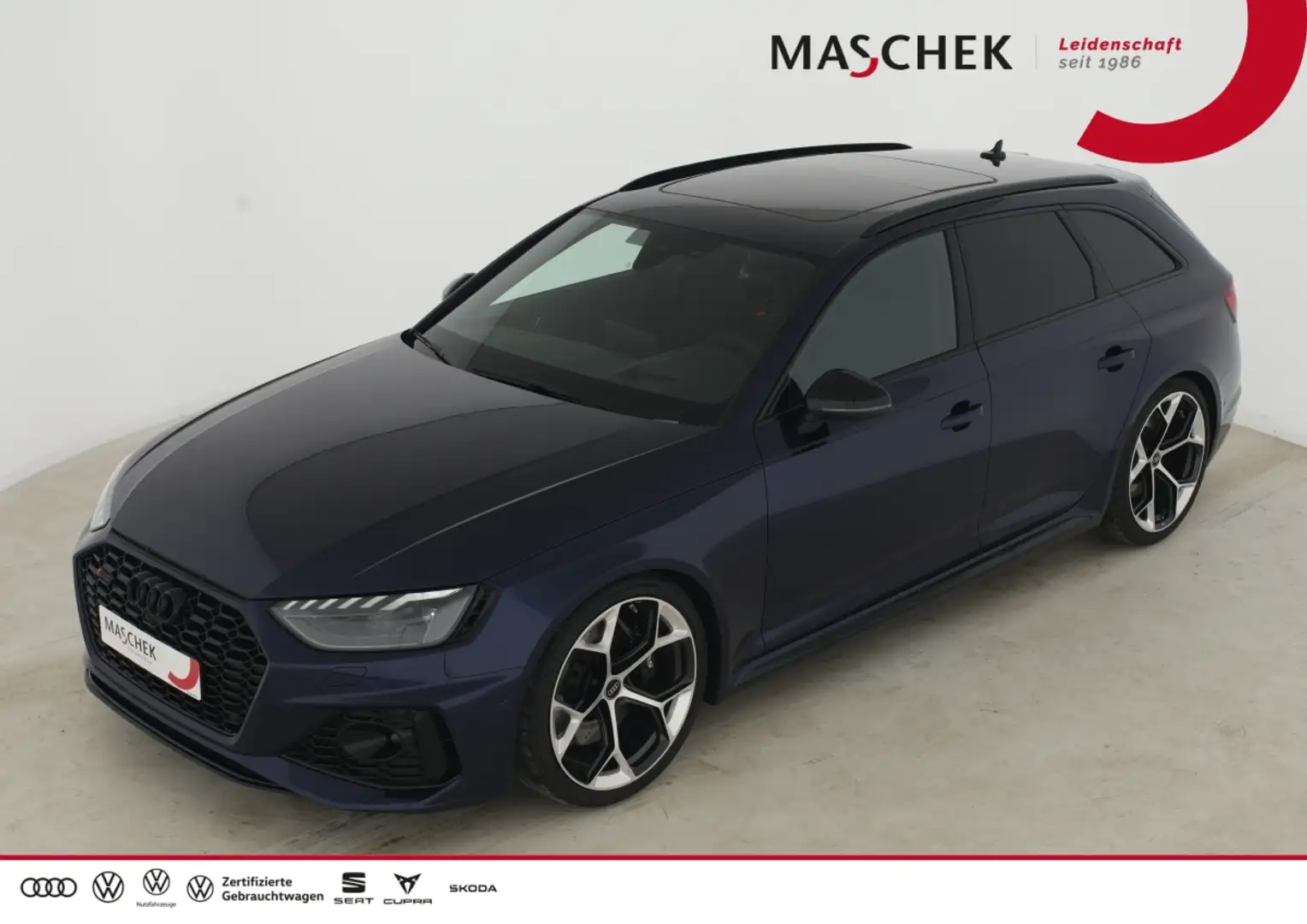 Audi RS4 Avant CompetitionPlus AHK Pano b+O HuD ACC 360°Kam Kék - 1