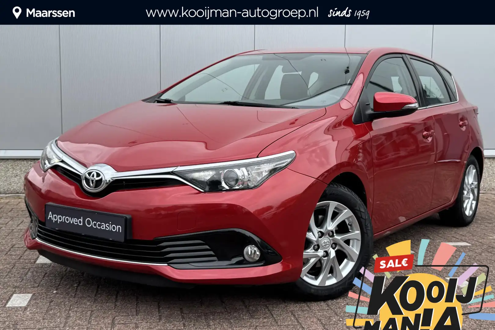 Toyota Auris 1.2 Turbo Aspiration Navigatie, Cruise control, Ac Rood - 1