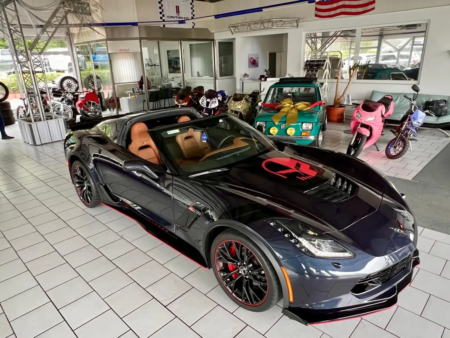 Corvette Z06 C7 Z06 6,2 3LZ Targa Automatik Navi 1.Hand Gris - 2