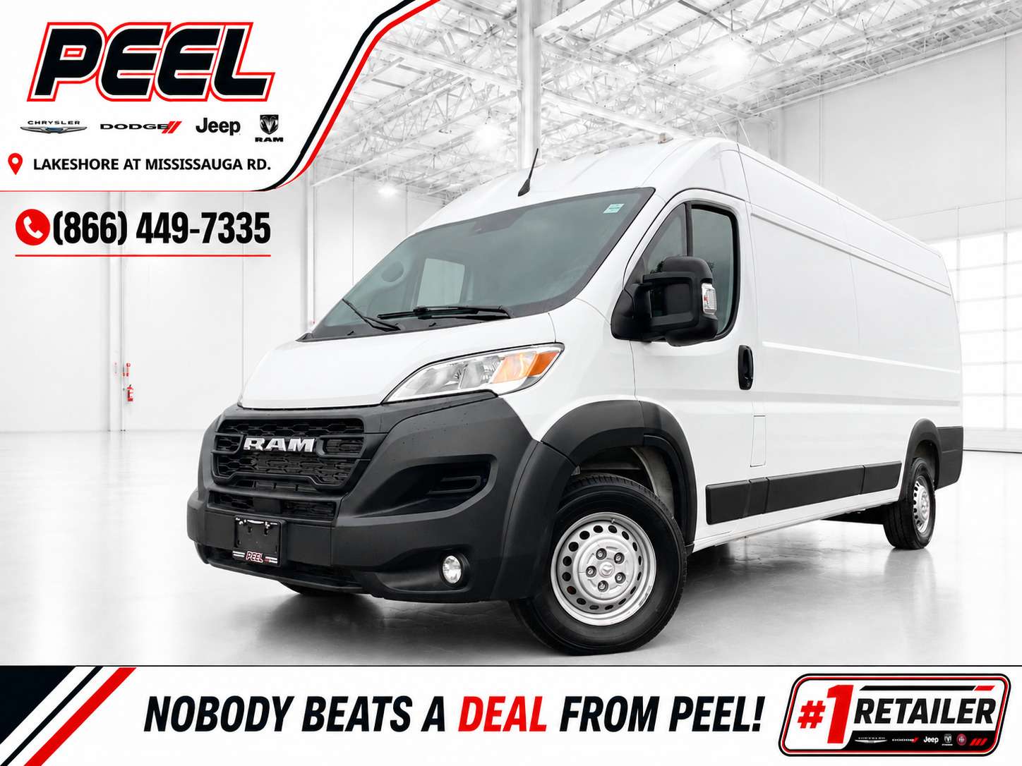White 2025 RAM ProMaster Van Front-Wheel Drive 9-Speed Automatic