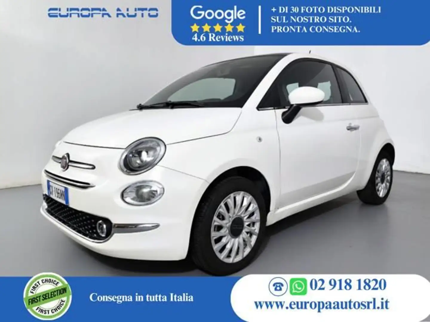 Fiat 500 1.0 Hybrid Dolcevita *CLIMA AUTO*SENSORI POST* Blanc - 1
