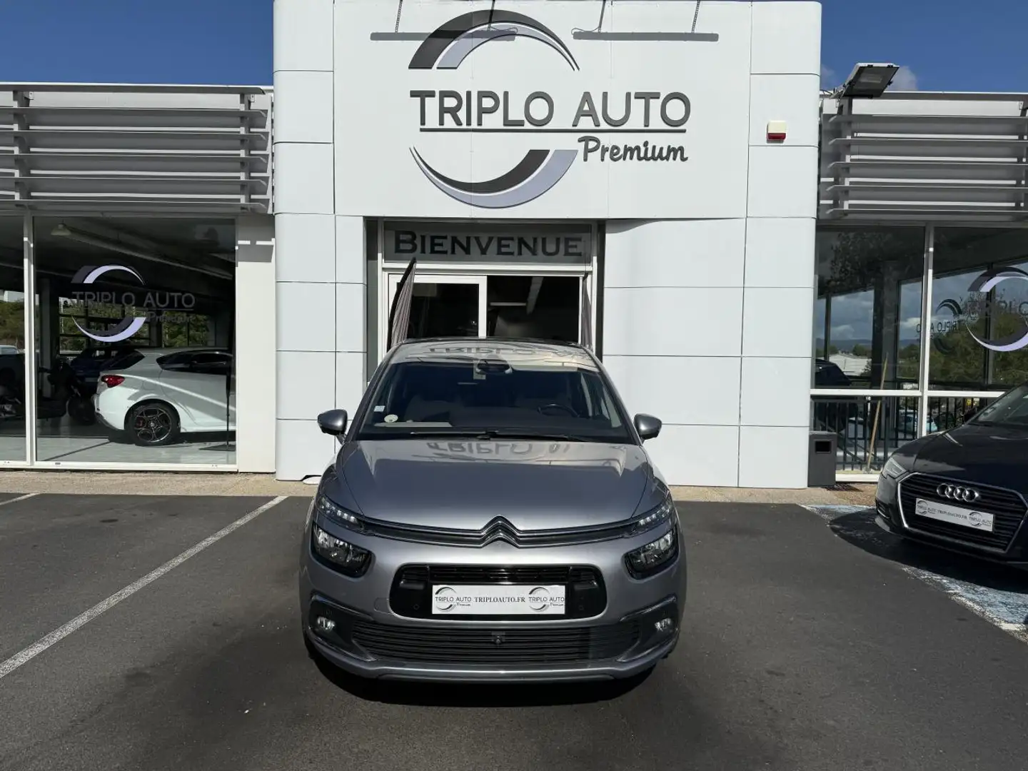 Citroen C4 Picasso C4 SpaceTourer 2.0 BlueHDi - 160 BV EAT8 MONOSPACE Shine GPS + TOIT PANORAMIQUE Gris - 2