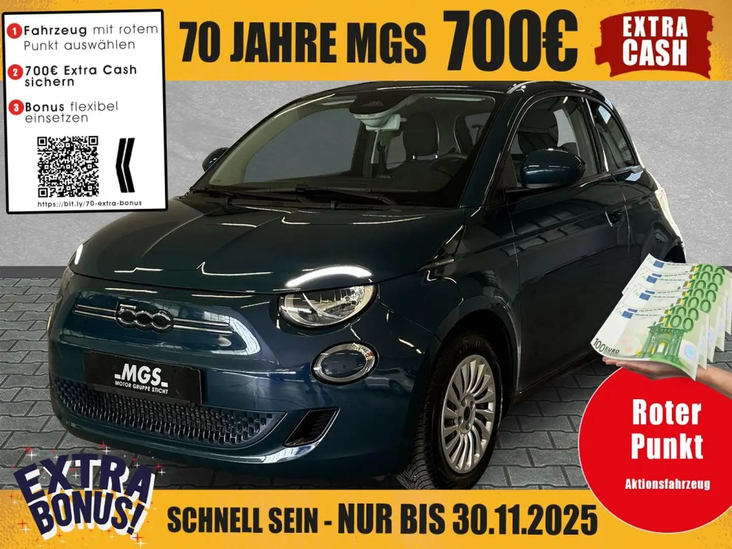 Fiat 500e Action #ELEKTRO #KLIMA #METALLIC Vert - 1