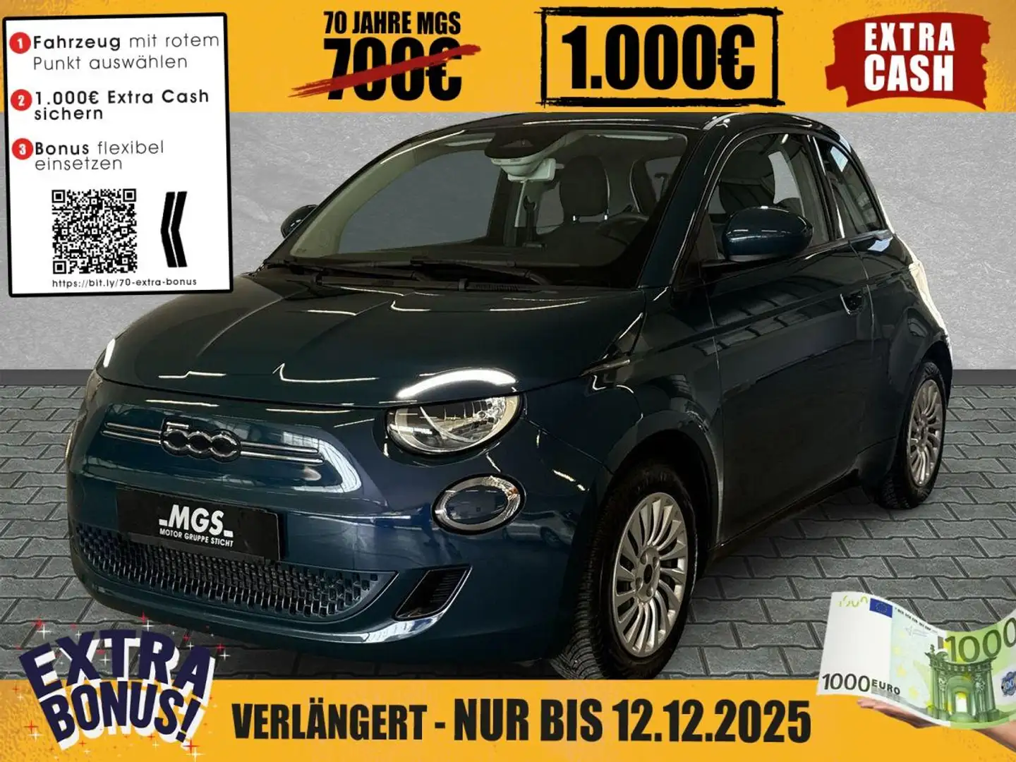 Fiat 500e Action #ELEKTRO #KLIMA #METALLIC Groen - 1