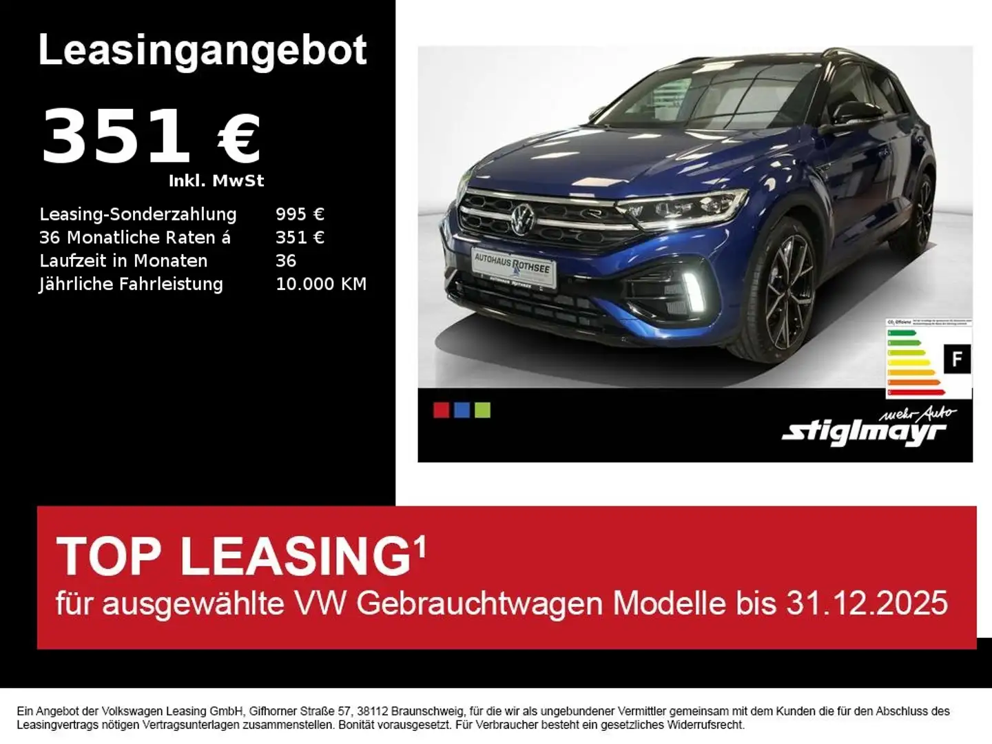 Volkswagen T-Roc R R-PERFORMANCE+AKRAPOVIC+PANO+LEDER+19` Blau - 1