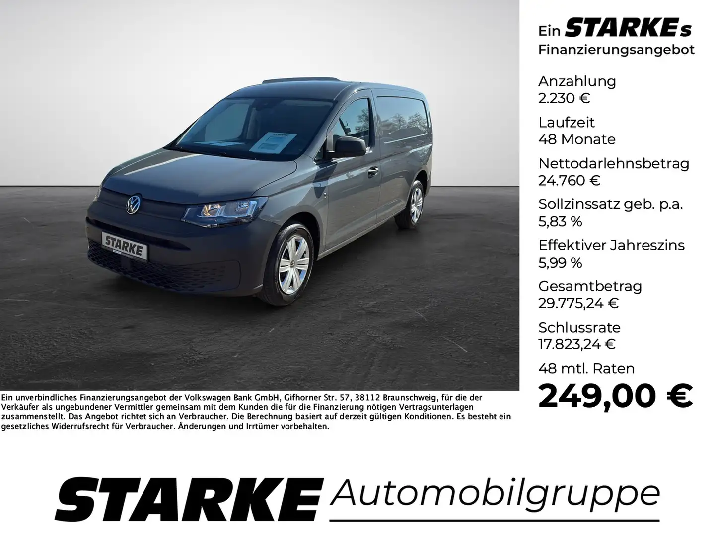 Volkswagen Caddy Maxi 2.0 TDI Cargo Gris - 1