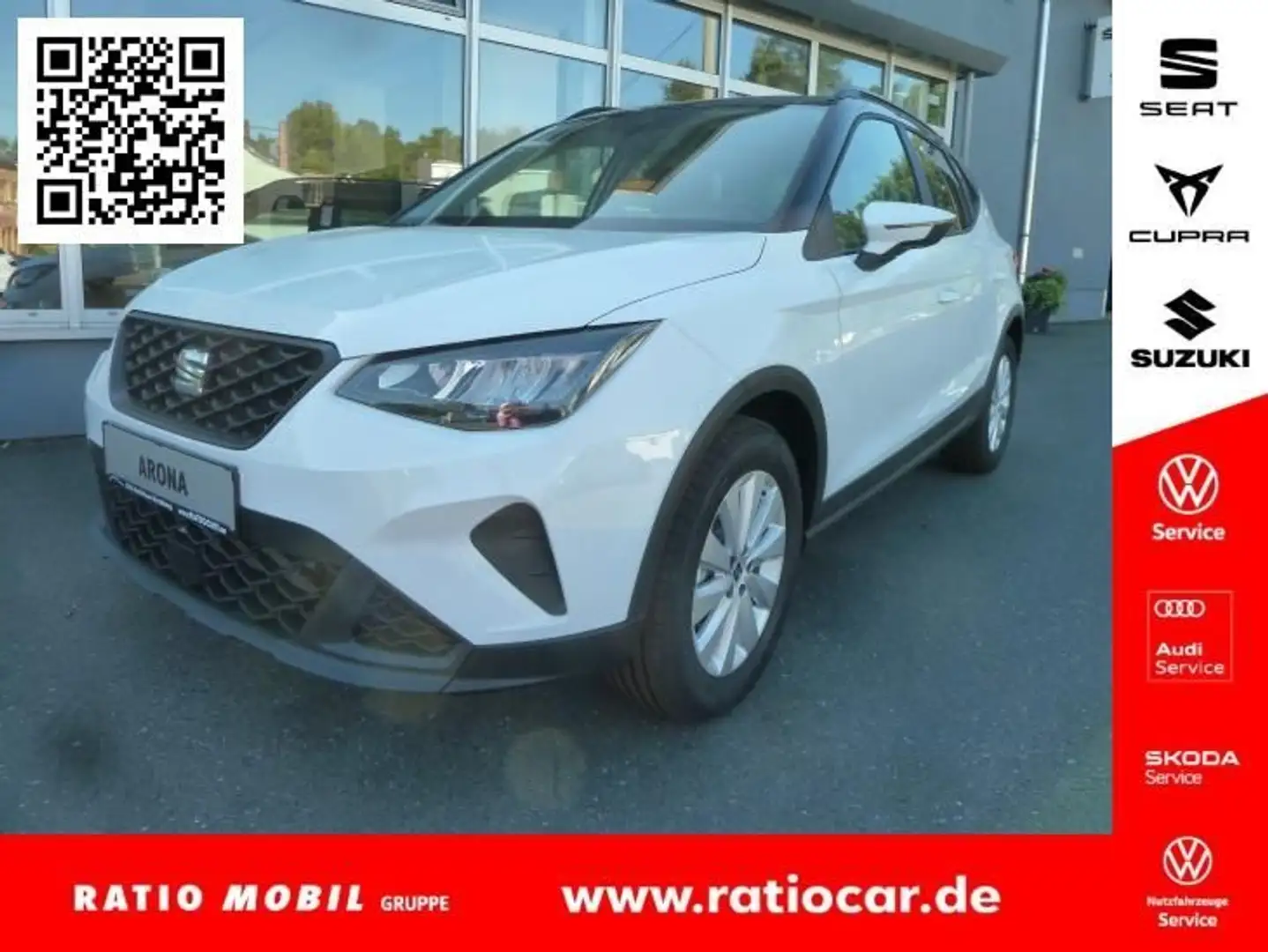 SEAT Arona ARONA ROAD EDITION 1.0 TSI NAVI AHZV-VORBER. SHZ Weiß - 1