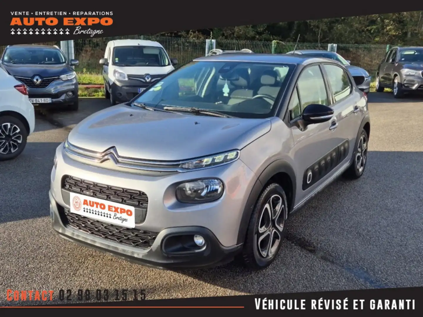 Citroen C3 BLUEHDI 100CH SHINE BUSINESS S\u0026S E6.D-TEMP Gris - 1