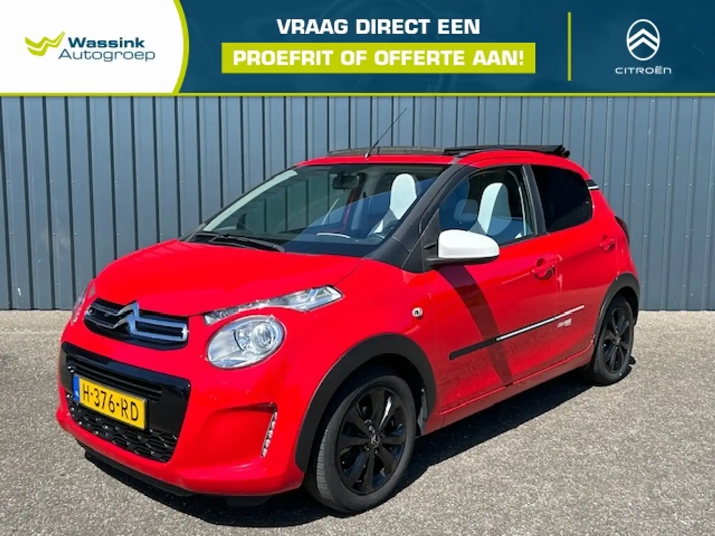 Citroen C1 Airscape 5Drs Cabrio Urban Ride | Apple carplay | Rood - 1